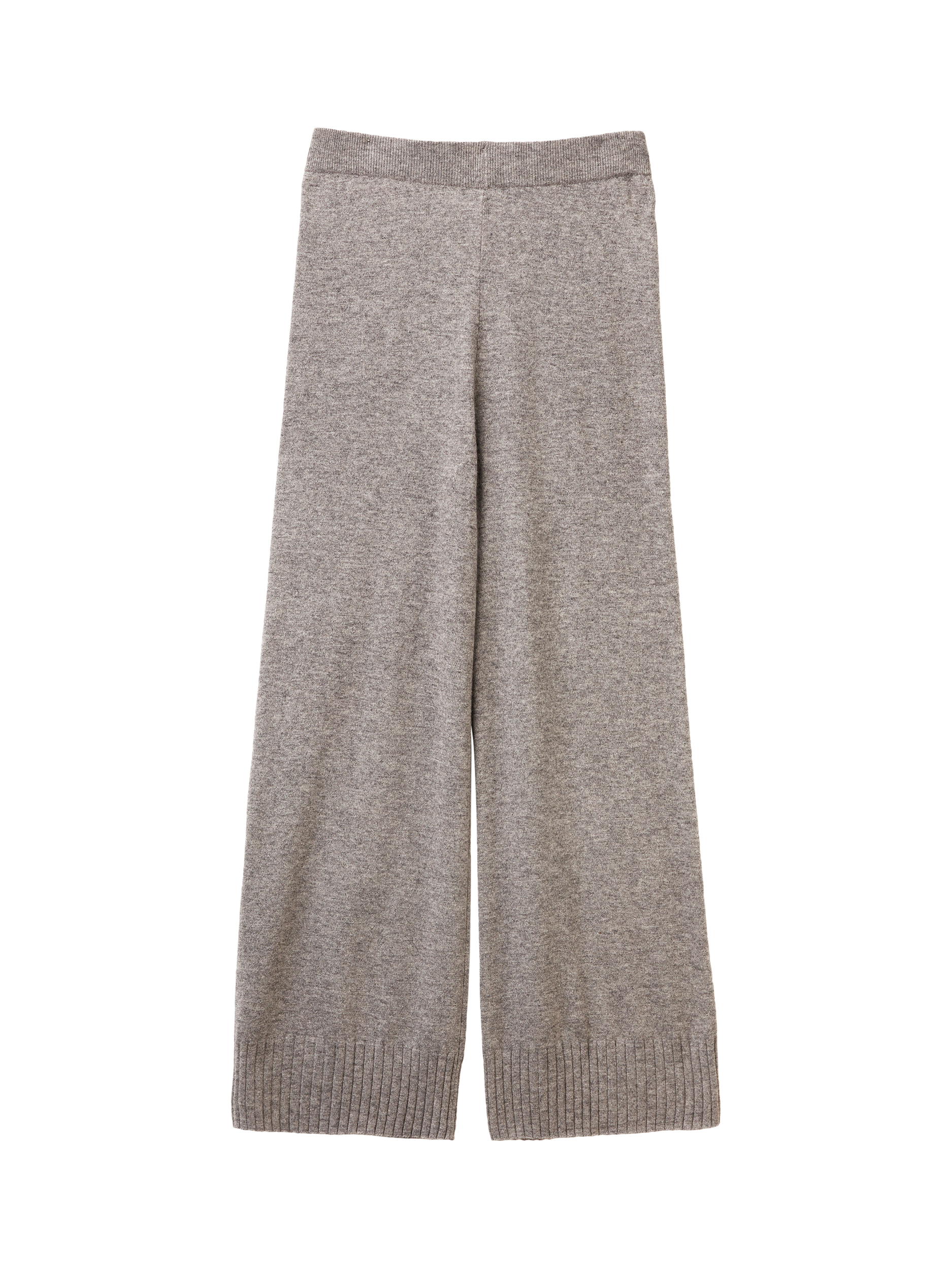 Product image 5 of 5, which shows Benetton Wide Leg Knitted Trousers, Grey, XS