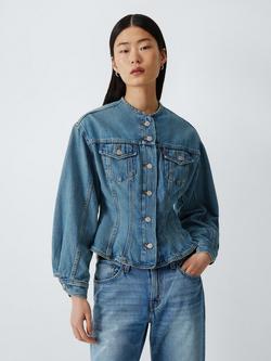 Levi's Sculpted Trucker Denim Jacket, Blue, Blue