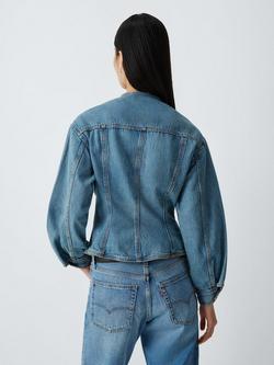 Levi's Sculpted Trucker Denim Jacket, Blue - view 2, Blue