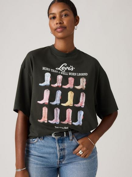 Levi's Cowboy Boots Graphic T-Shirt, All The Boots Pb, All The Boots Pb