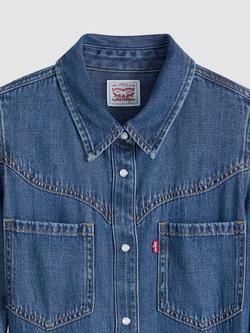 Levi's Journey Denim Shirt Dress, Celestial Blue - view 2, Celestial Blue