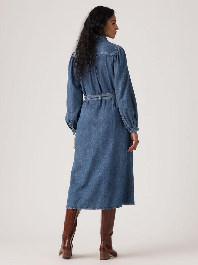 Product image 3 of 3, which shows Levi's Journey Denim Shirt Dress, Celestial Blue, XS