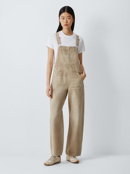Levi's Baggy Overall Denim Dungarees, Natural - view 2, Natural