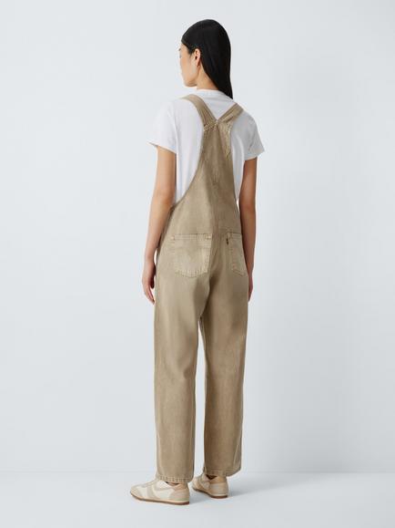 Levi's Baggy Overall Denim Dungarees, Natural, Natural