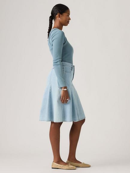 Levi's Godet Denim Skirt, Of Course Stone - view 2, Of Course Stone