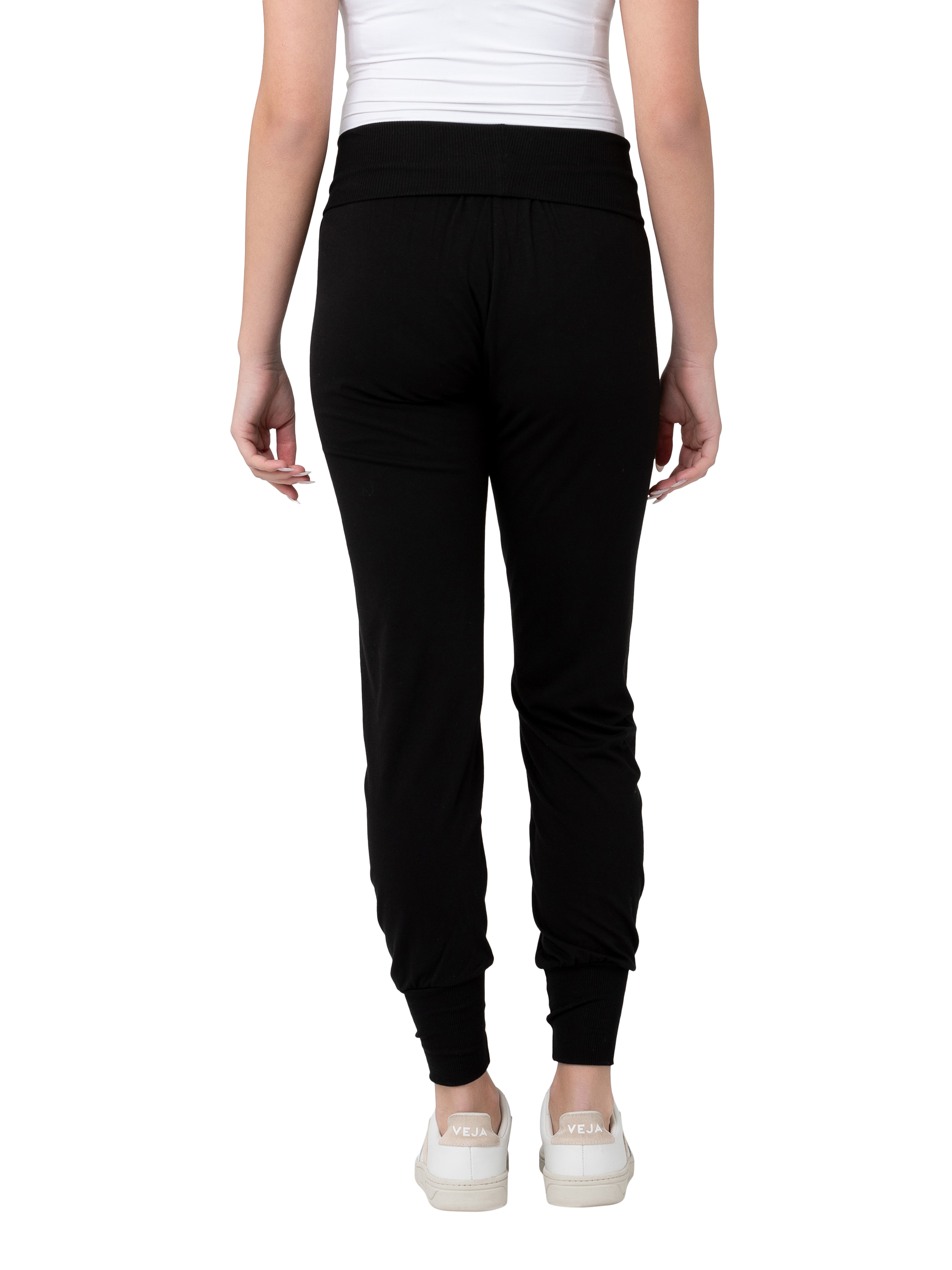 Product image 3 of 6, which shows Ripe Jersey Lounge Maternity Trousers, Black, XS