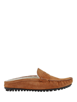 Jones Bootmaker Zap Leather Mule Slippers, Chesnut