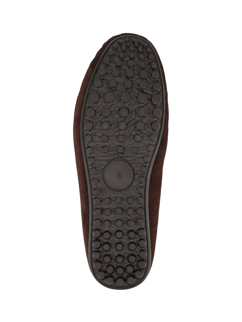 Product image 5 of 5, which shows Jones Bootmaker Zap Leather Mule Slippers, Dark Brown, 6