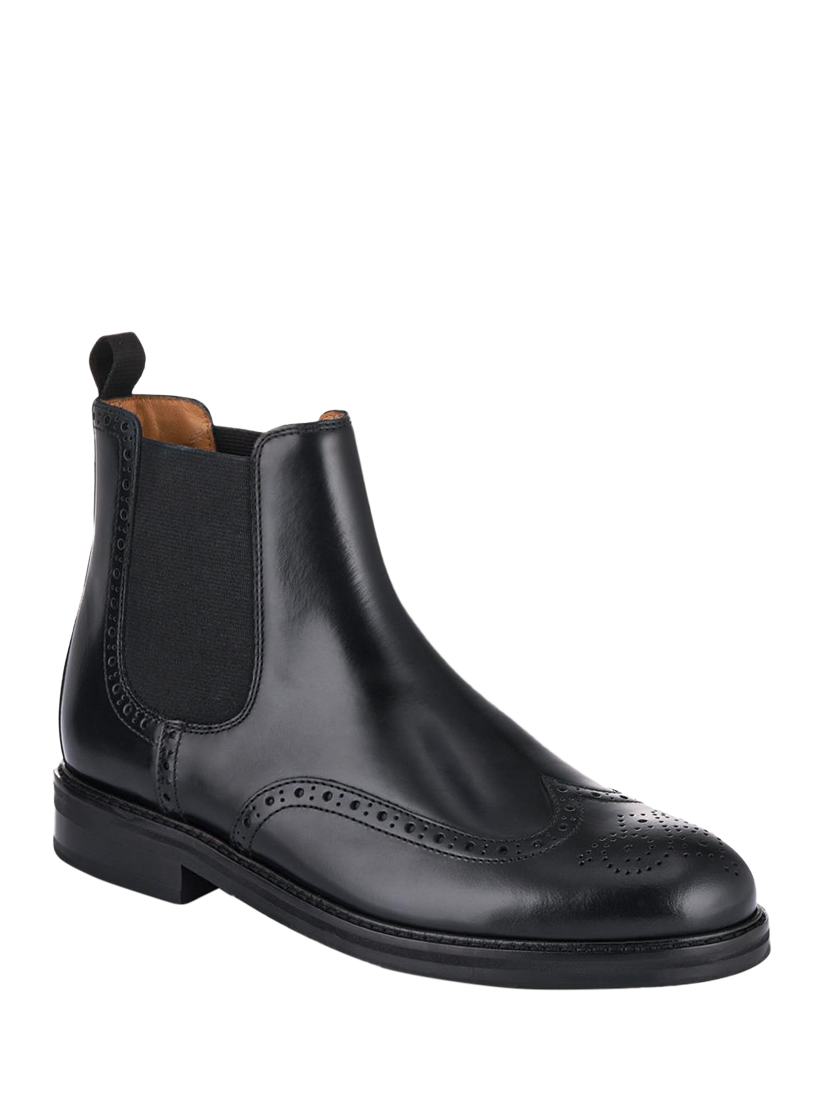Product image 2 of 5, which shows Jones Bootmaker Fieldstone Leather Chelsea Boots, Black, 13