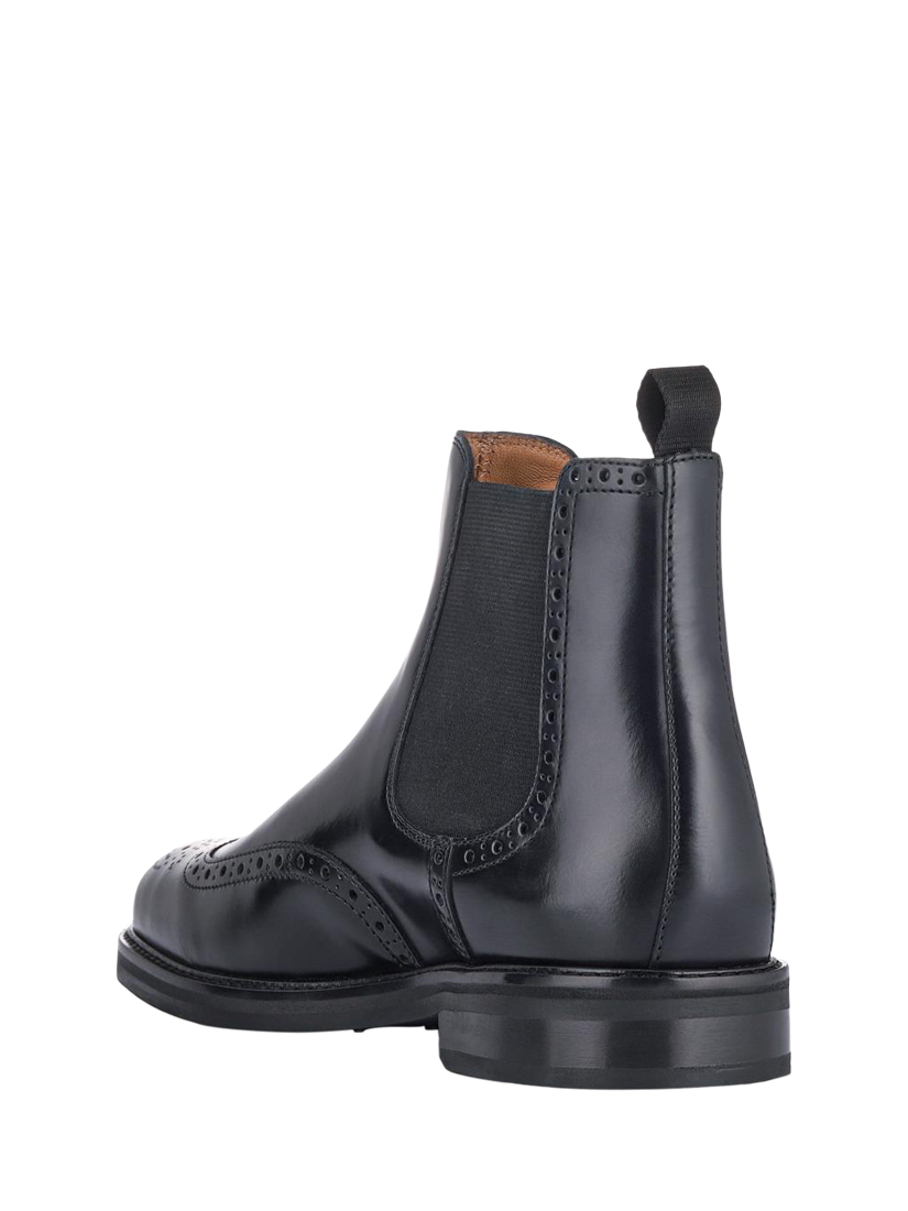 Product image 3 of 5, which shows Jones Bootmaker Fieldstone Leather Chelsea Boots, Black, 13