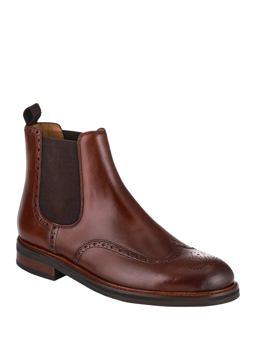 Product image 2 of 5, which shows Jones Bootmaker Fieldstone Leather Chelsea Boots, Chestnut, 5