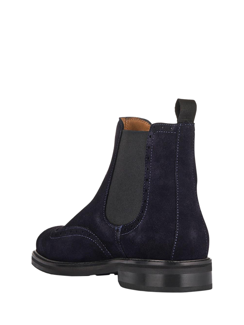 Product image 3 of 5, which shows Jones Bootmaker Fieldstone Suede Chelsea Boots, Navy Suede, 7