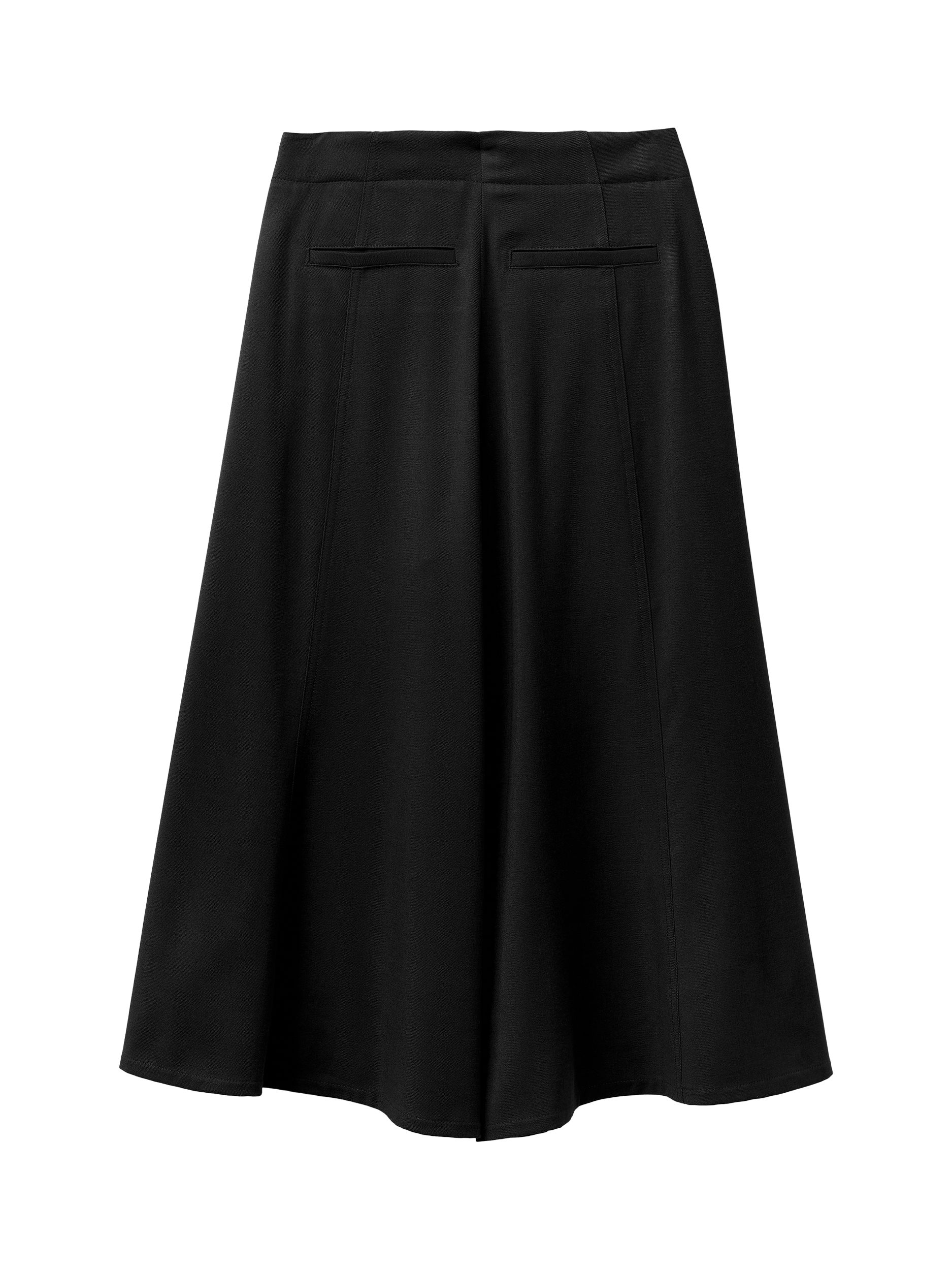 Product image 5 of 5, which shows Benetton Wide Leg Wool Blend Trousers, Grey, 8