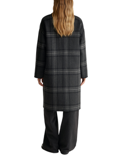 Benetton Double Faced Single Breasted Wool Blend Coat, Multi - view 2, Multi