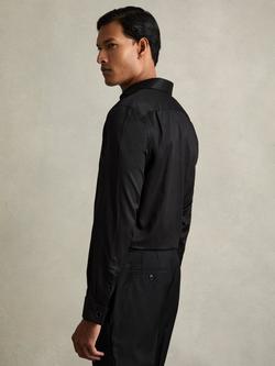 Reiss Storm Cotton Long Sleeve Collar Shirt - view 2, Black