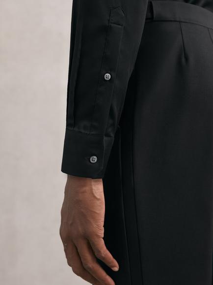 Reiss Marcel Cotton Shirt, Black - view 2, Black