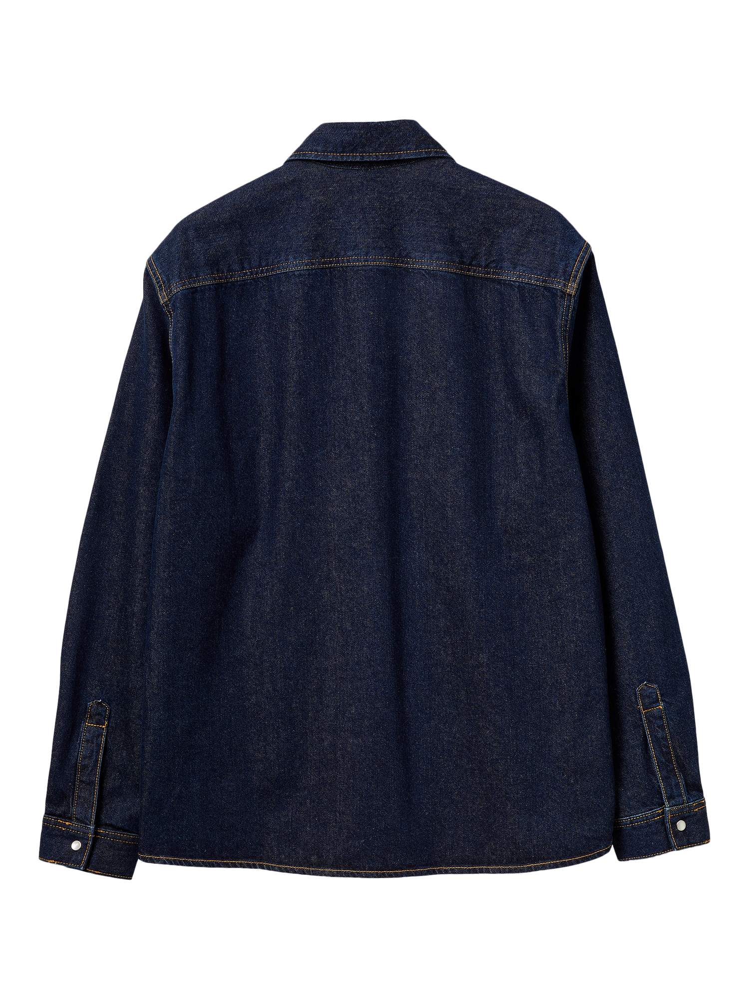 Product image 2 of 2, which shows Benetton Cotton Regular Fit Overshirt, Blue, M