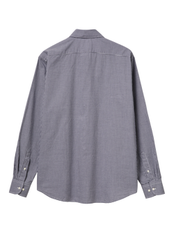 Benetton Cotton Regular Fit Check Shirt, Blue - view 2, Blue