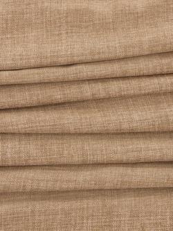 John Lewis Textured Weave Pair Blackout Lined Pencil Pleat Curtains - view 2, Caramel