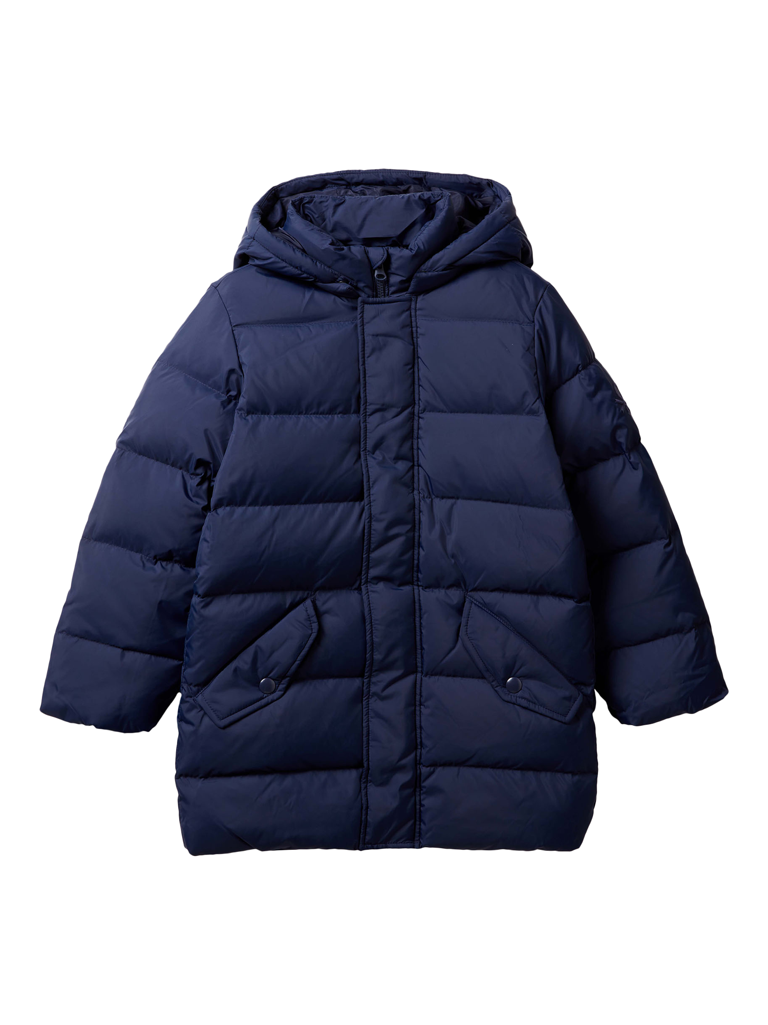 Product image 1 of 3, which shows Benetton Kids' Puffer Jacket, Blue, 6-7 years
