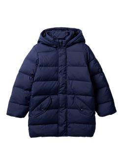 Benetton Kids' Puffer Jacket, Blue, Blue