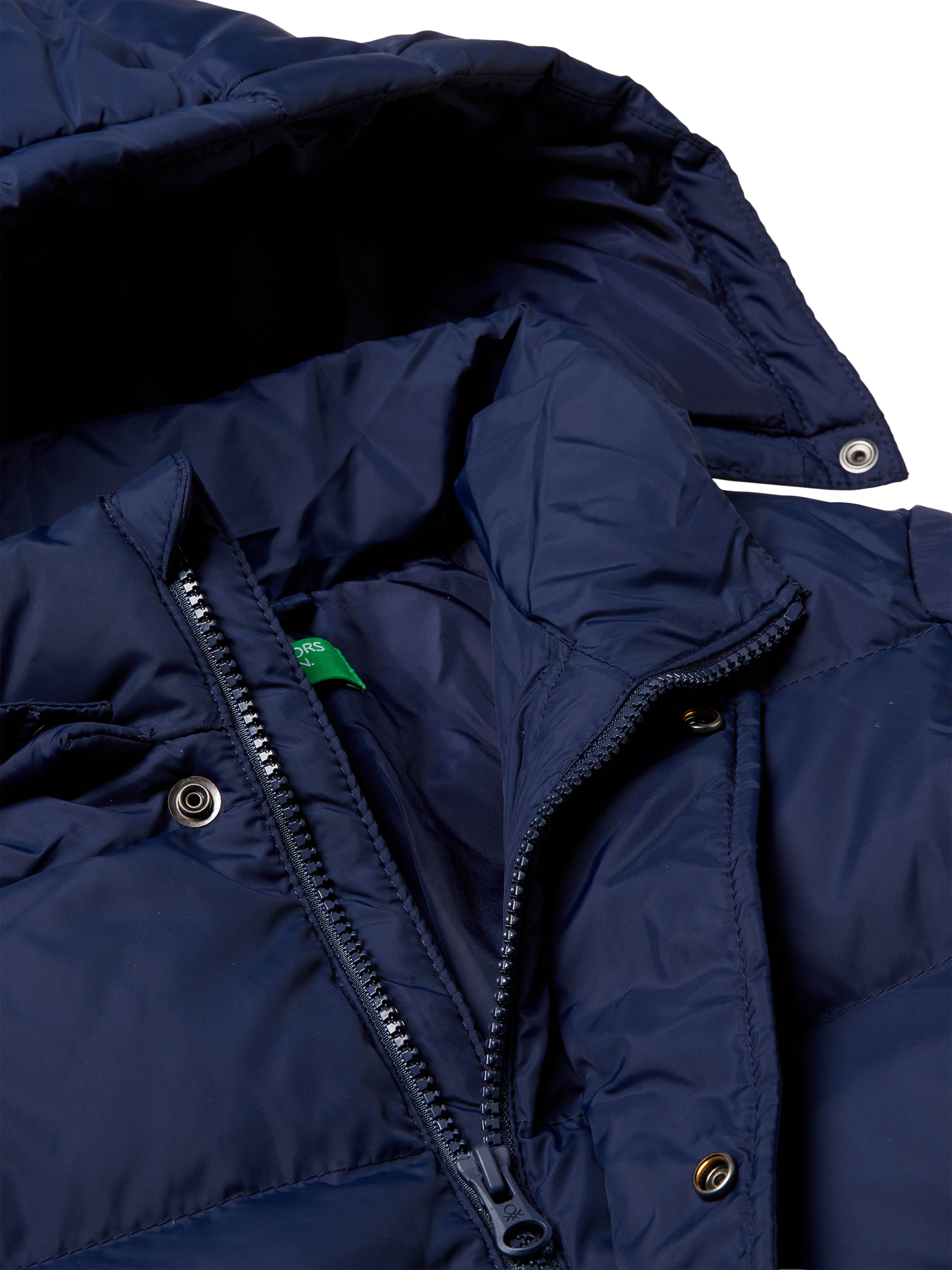 Product image 3 of 3, which shows Benetton Kids' Puffer Jacket, Blue, 6-7 years