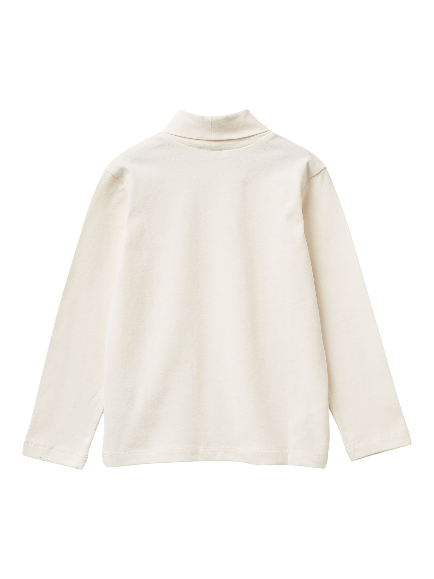 Product image 2 of 3, which shows Benetton Kids' Turtleneck Top, White, 18-24 months