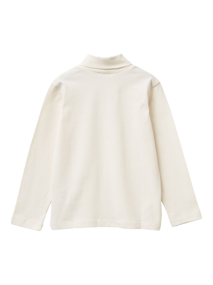 Benetton Kids' Turtleneck Top - view 2, White