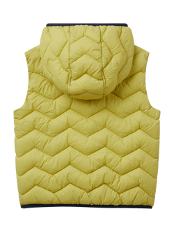 Benetton Kids' Quilted Gilet, Green - view 2, Green