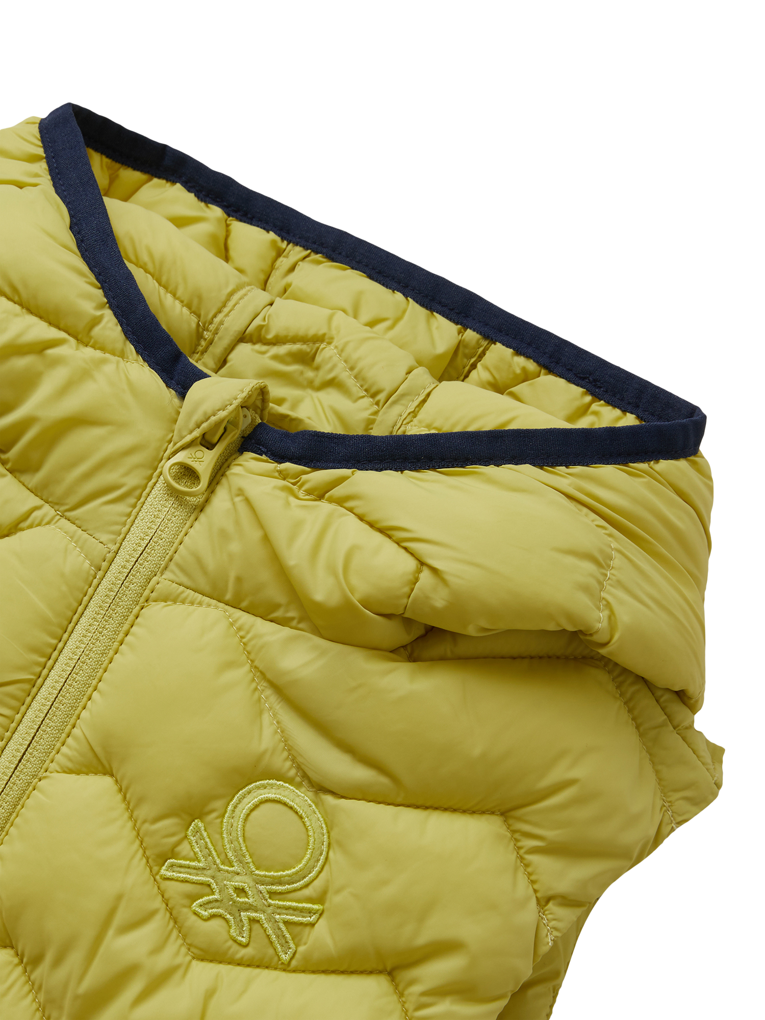 Product image 3 of 3, which shows Benetton Kids' Quilted Gilet, Green, 3-4 years