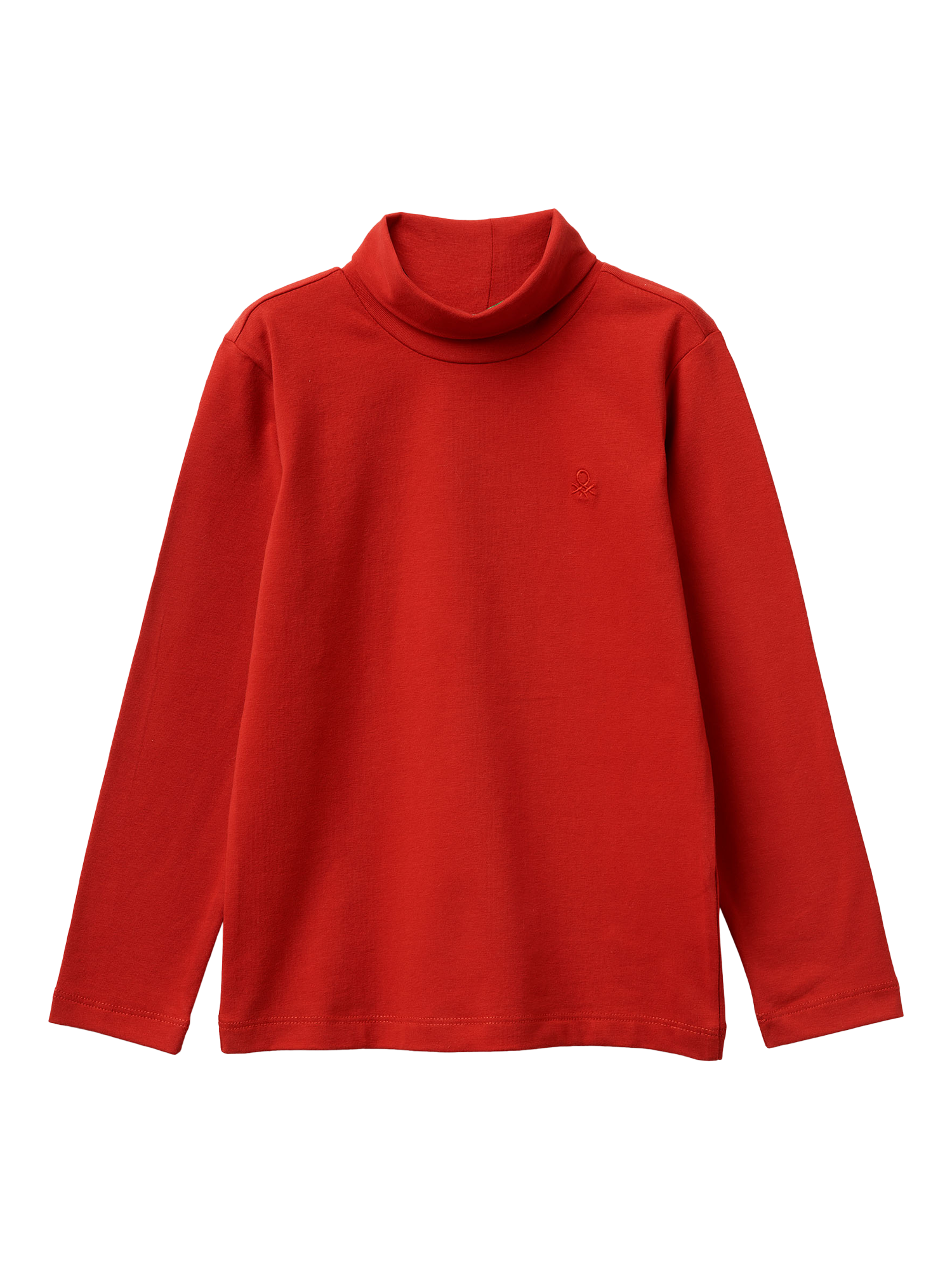 Product image 1 of 3, which shows Benetton Kids' Turtleneck Top, Red, 18-24 months