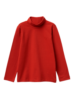 Benetton Kids' Turtleneck Top, Red