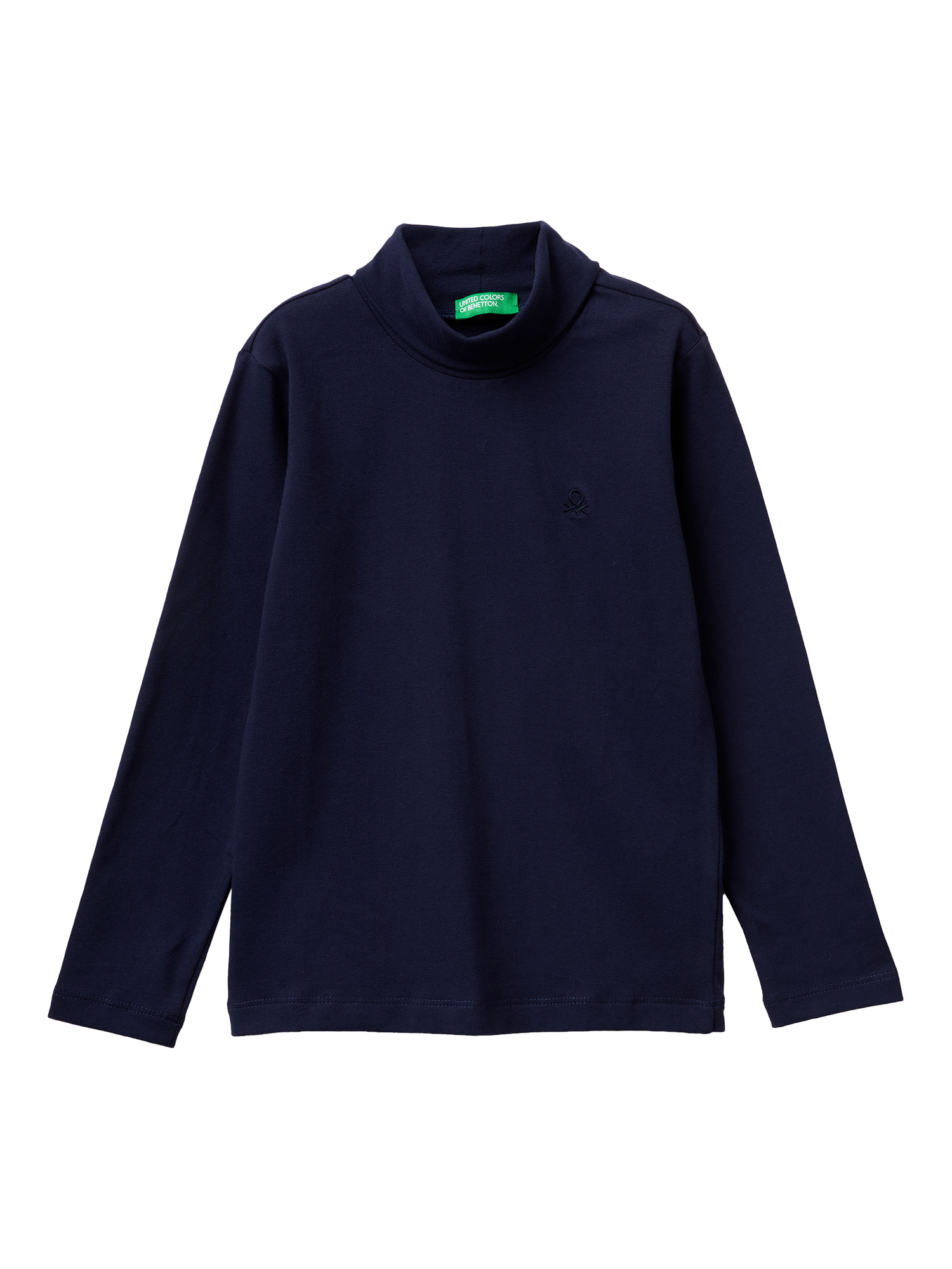Product image 1 of 3, which shows Benetton Kids' Turtleneck Top, Blue, 18-24 months