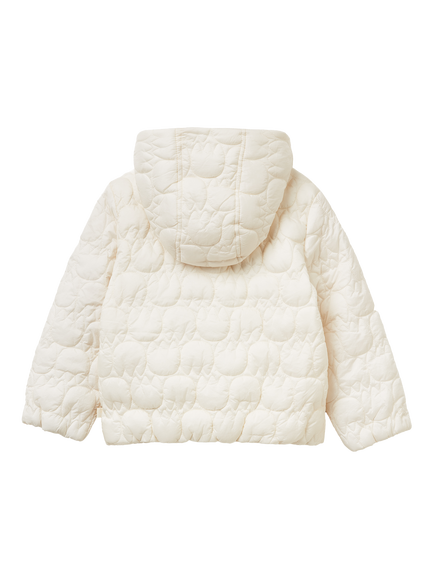 Benetton Kids' Light Quilted Hooded Jacket, White - view 2, White