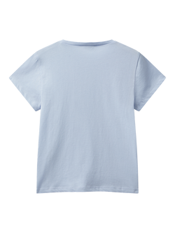 Benetton Kids' Cotton Logo T-Shirt - view 2, Blue