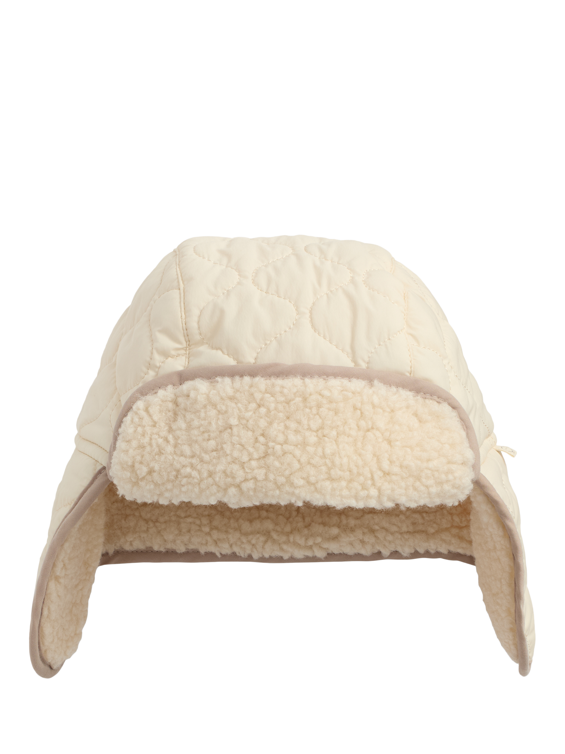 Product image 1 of 3, which shows MORI Kids' Borg Hat, Milk, 3-6 years