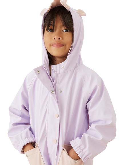 MORI Kids' Unicorn Raincoat, Purple - view 2, Purple