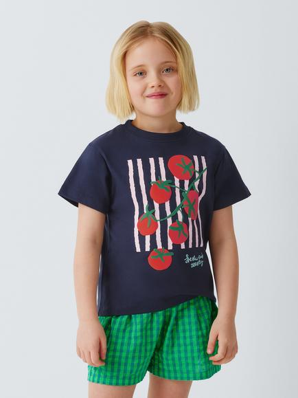 John Lewis Kids' Oversized Graphic Fruit T-Shirts, Pack of 3, Multi - view 2, Multi
