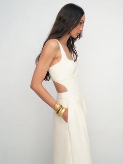 Reiss Dion Tailored Wide Leg Jumpsuit, Ivory - view 2, Ivory