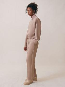 Reiss Janie Tapered Joggers, Taupe Neutral