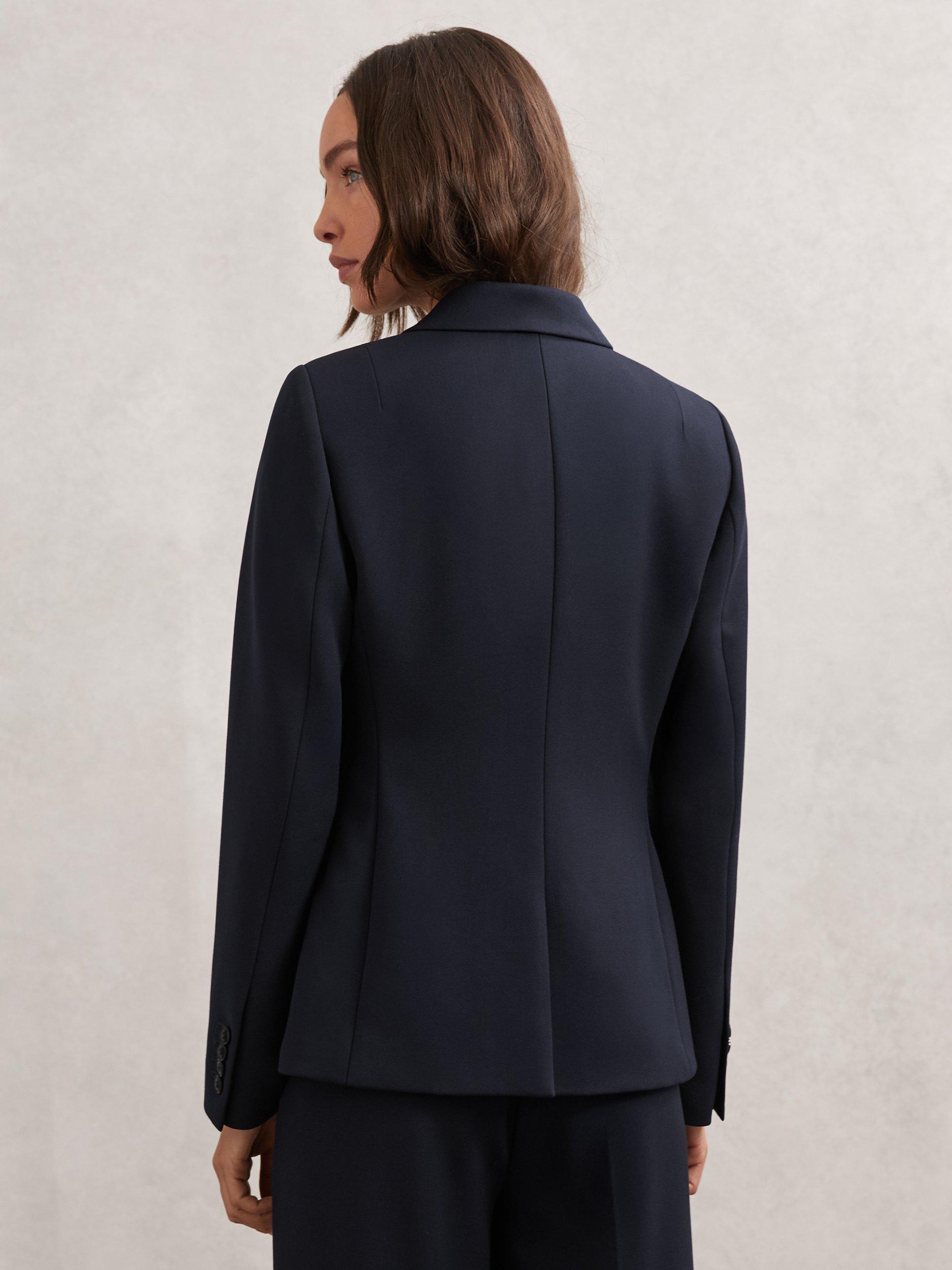 Product image 2 of 5, which shows Reiss Gabi Double Breasted Blazer, Navy, 6
