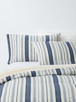 John Lewis Barfield Duvet Cover Set, Blue