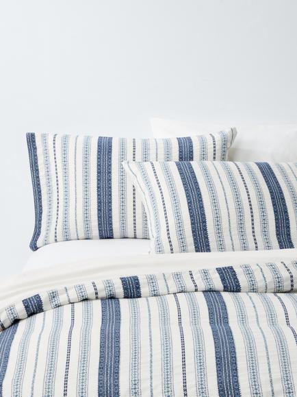 John Lewis Barfield Pure Cotton Weave Duvet Cover Set, Blue