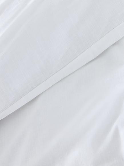 John Lewis Burford Pure Cotton Slub Embroidery Duvet Cover Set - view 2, Blue