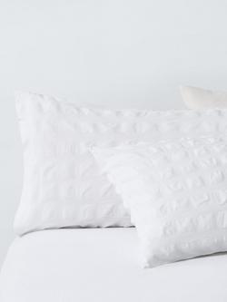John Lewis Chunky Seersucker Duvet Cover Set - view 2, White White