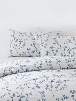 John Lewis Elena Reversible Duvet Cover Set, Blue
