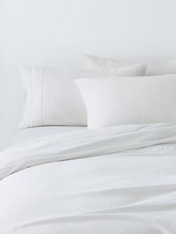 John Lewis Fairford Duvet Cover Set, White