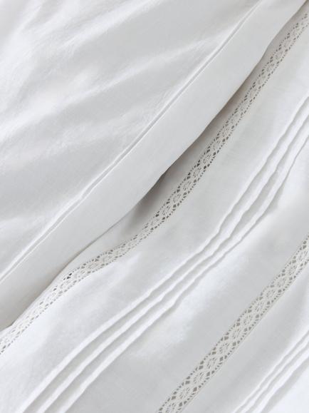 John Lewis Fairford Washed Cotton Percale Duvet Cover Set - view 2, White