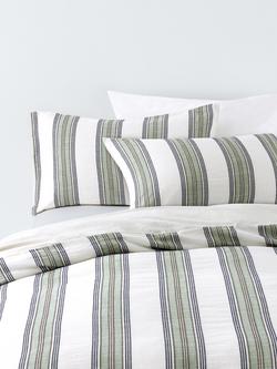 John Lewis Falmouth Duvet Cover Set, Green