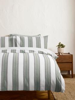 John Lewis Falmouth Duvet Cover Set - view 2, Green